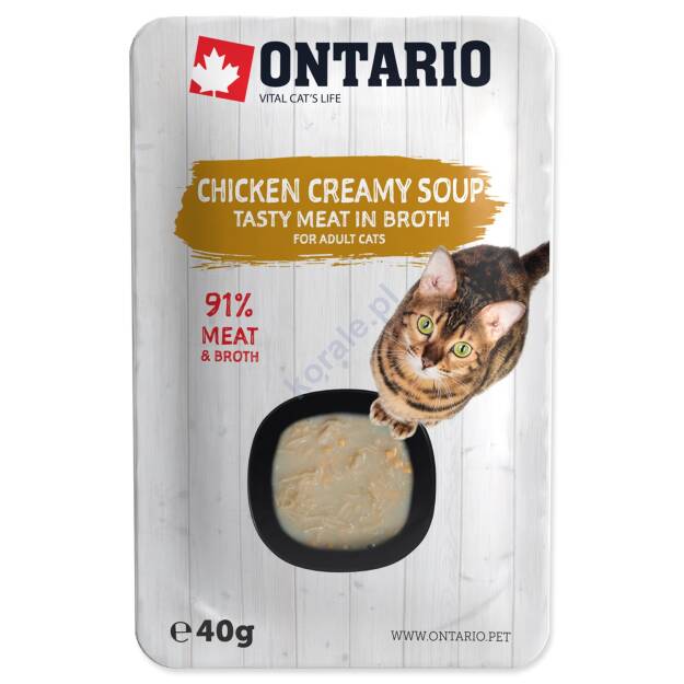 Ontario Cat chicken creamy soup krem z kurczaka dla kotów 40g