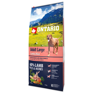 Ontario pies adult Large Lamb&Rice karma dla ras dużych 12kg