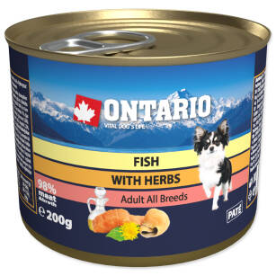 Ontario pies ryby i olej łos puszka 200g