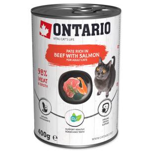 Ontario Cat Beef+Salmon puszka 400g