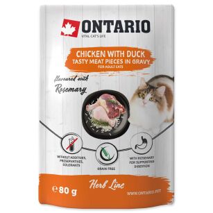 Ontario chicken with duck saszetka 80g   x18szt box