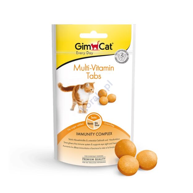 GIMCAT MULTI-VITAMIN TABS tabletki dla kota z witaminami 40g