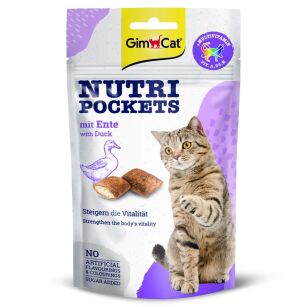 GIMCAT NUTRI POCKETS przysmak dla kota KACZKA MULTIVITAMIN 60g