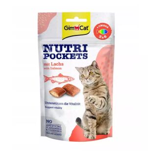 GIMCAT NUTRI POCKET Omega 3 przysmak dla kota z łososiem 60g
