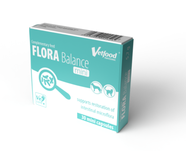 VETFOOD FLORA BALANCE MINI suplement zdrowy przewód pokarmowy i mikroflora jelit 30 kapsułek