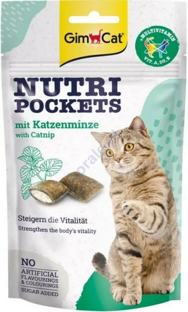 GIMCAT NUTRI POCKETS przysmak dla kota kocimiętka 60g