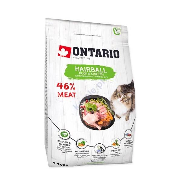 Ontario Cat Hairball pokarm odkłaczający