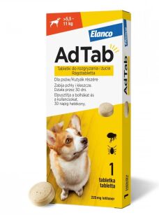 Elanco AdTab tabletka na pchły i kleszcze dla psa 5,5  - 11 kg