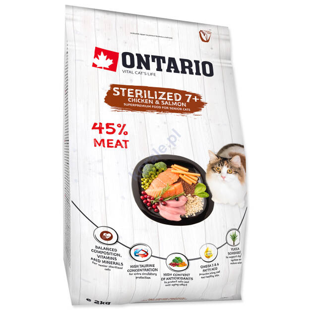 Ontario Sterilised Cat 7+ 2kg