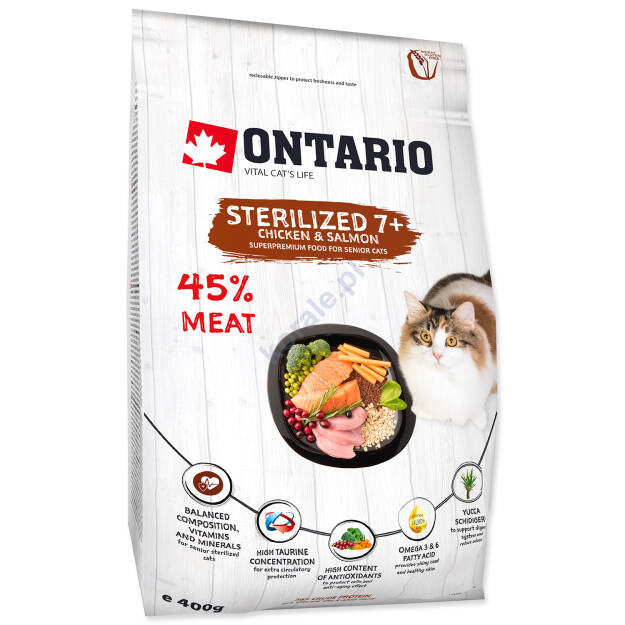 Ontario Sterilised Cat 7+ 400g