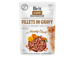 BRIT CARE CAT FILLETS IN GRAVY HEARTY DUCK POUCH 85g