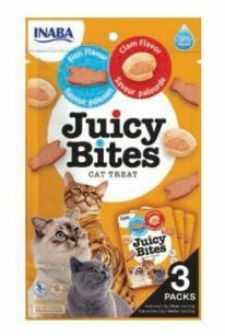 INABA CAT JUICY BITES FISH CLAM FLAVOUR 3 x 11,3g