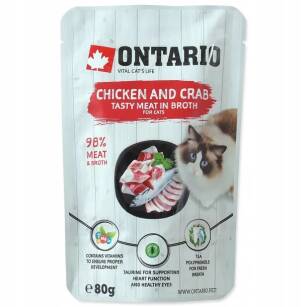 Ontario chicken and crab saszetka        80gx15szt box