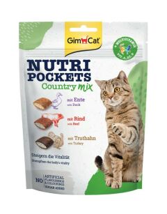 GIMCAT NUTRI POCKETS COUNTRY MIX poduszki przysmak dla kota 150g