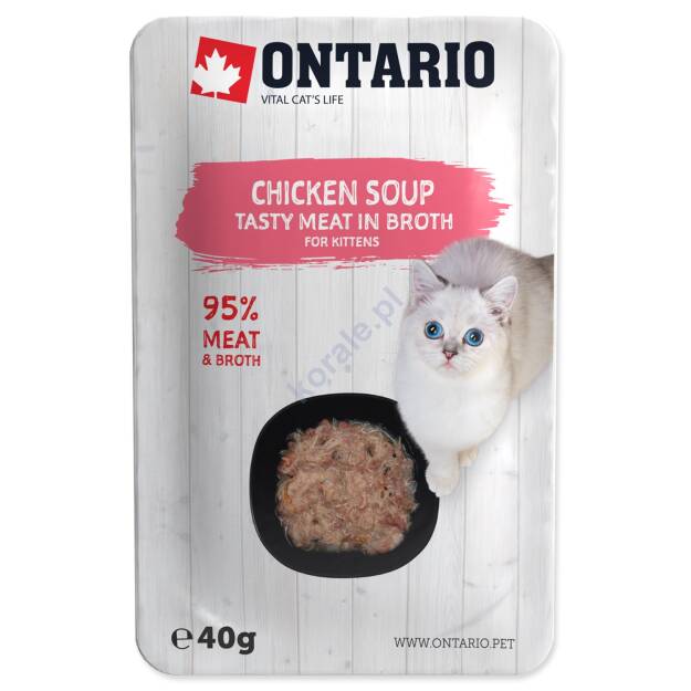Ontario Kitten Chicken Soup zupka z kurczaka dla kociąt 40g