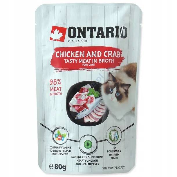 Ontario saszetka z kurczakiem i krabem w rosole 80g