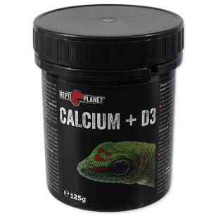 REPTI PLANET pokarm uzupełniający  Calcium + D3 125g - Wapno z witaminą D3 125g 
