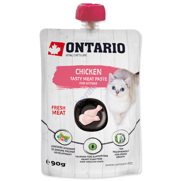Ontario Kitten Chicken Fresh Meat Paste pasta z kurczaka dla kociąt 90g