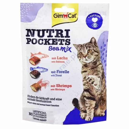 GIMCAT NUTRI POCKETS SEA MIX przysmak dla kota 150g
