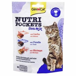 GIMCAT NUTRI POCKETS SEA MIX przysmak dla kota 150g