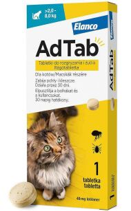 Elanco AdTab kot 2-8 kg tabletka na pchły i kleszcze dla kota
