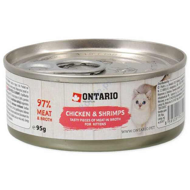 Ontario Junior kurczak i krewetki 95g