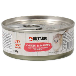 Ontario kitten chicken+shrimp puszka 95g