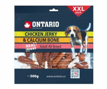 Ontario pies Chicken Jerky & Calcium bone 500g