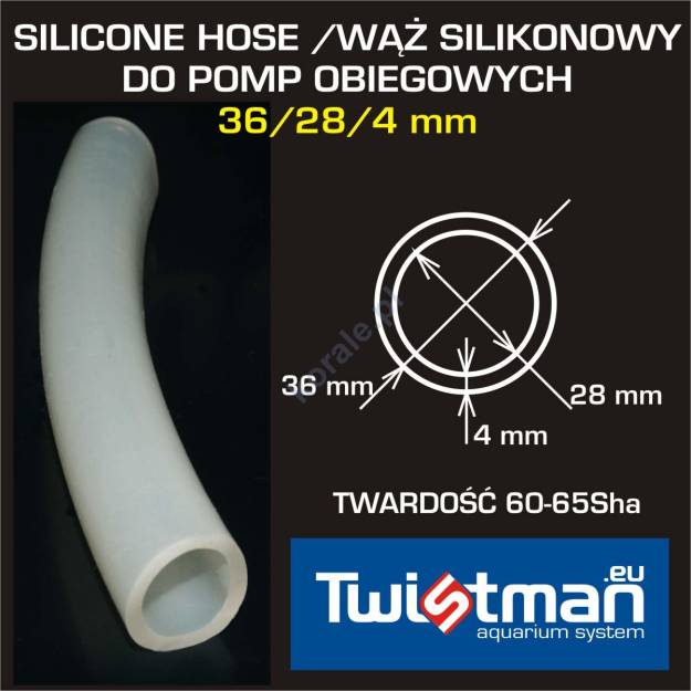 Twistman wąż silikonowy 36/28/4 dł10cm