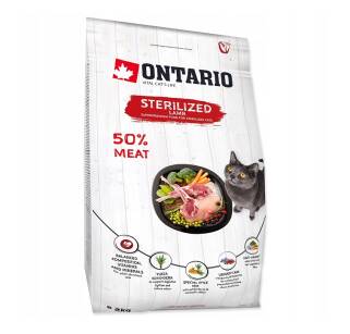 Ontario Cat Sterilised Lamb karma z jagnięciną dla kotów wysterylizowanych 2kg